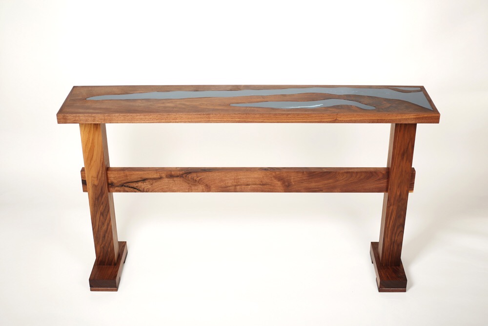 Redpoint Woodworks Rustic Accent Tables: Behind the Scenes of a Client’s Black Walnut Entryway Table