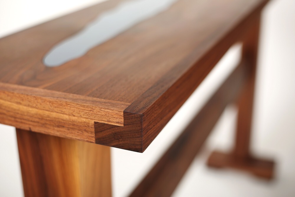 Redpoint Woodworks Rustic Accent Tables: Behind the Scenes of a Client’s Black Walnut Entryway Table