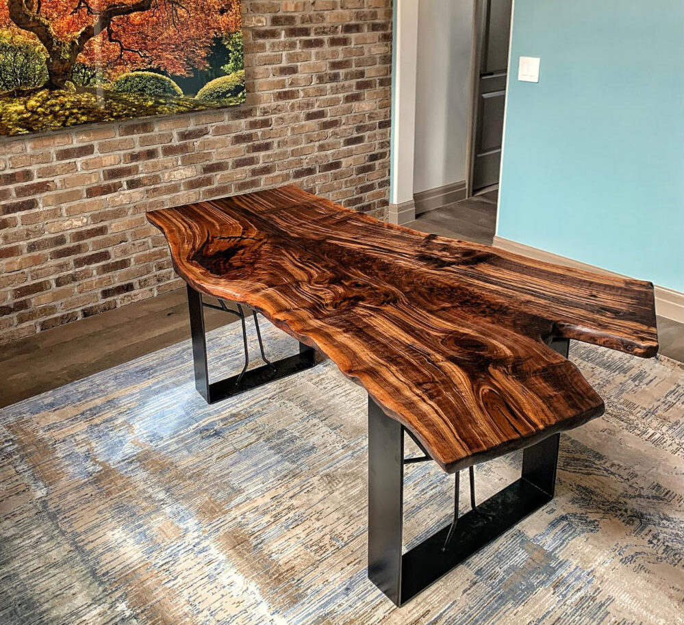 Redpoint Woodworks A Client’s Walnut Desk & Epoxy-Filled Vanity