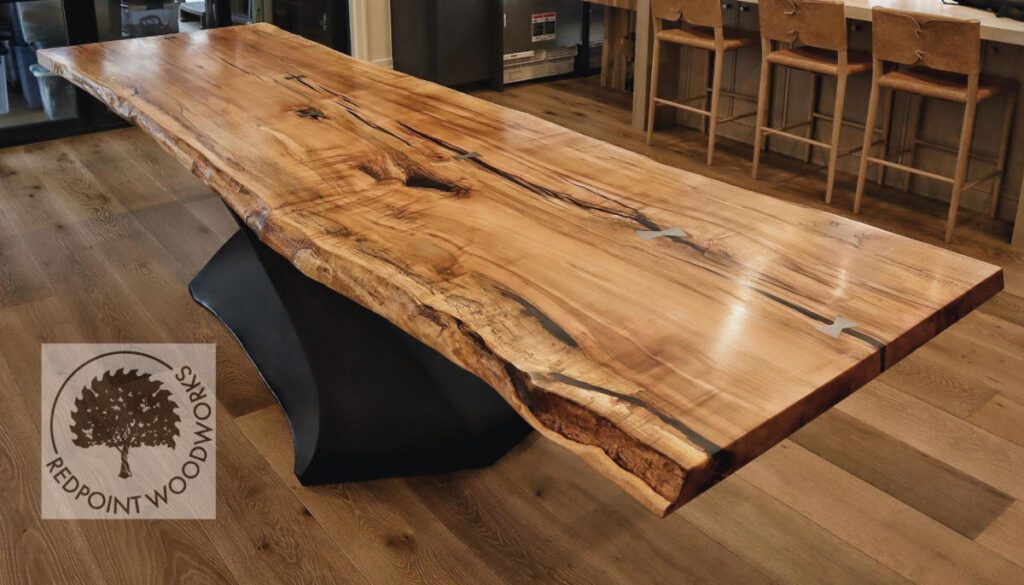 Redpoint Woodworks A Custom Maple Table for a Food Blogger’s Sundance Mountain Cabin