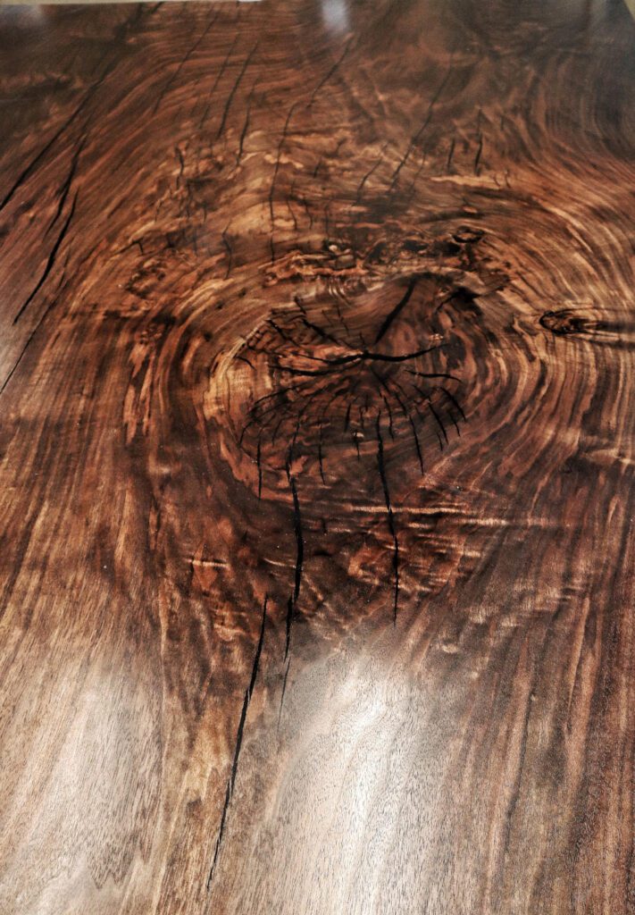 Redpoint Woodworks A One-of-a-Kind Conference Table Made From a Unique Walnut Slab