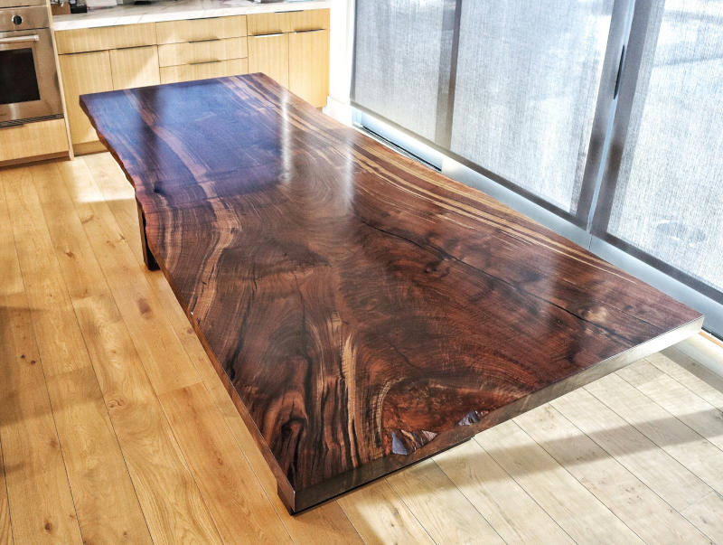 Redpoint Woodworks Designing a Wood Dining Table With Matching Benches for a Special Client