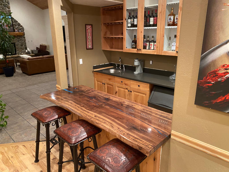 Redpoint Woodworks Designing a Client’s Custom Wood Bar Top & Matching Dining Table