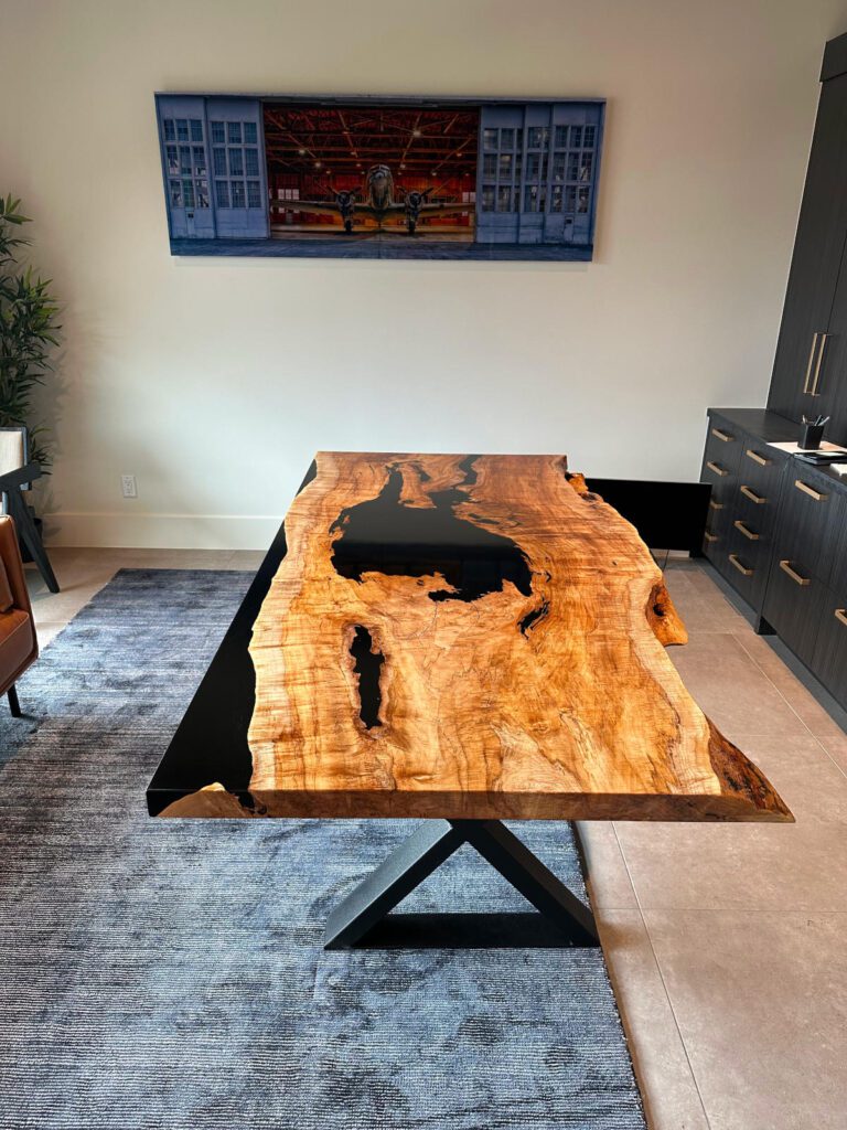 Redpoint Woodworks Highlighting Nature’s Imperfections in a Client’s One-of-a-Kind Maple Desk